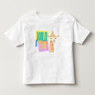 T-Shirt Wild & Three aniversário de 3 anos Giraffe
