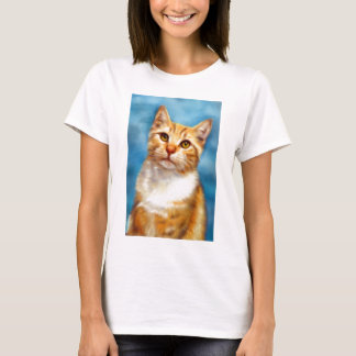 T-shirt William doce - arte alaranjada do gato de gato