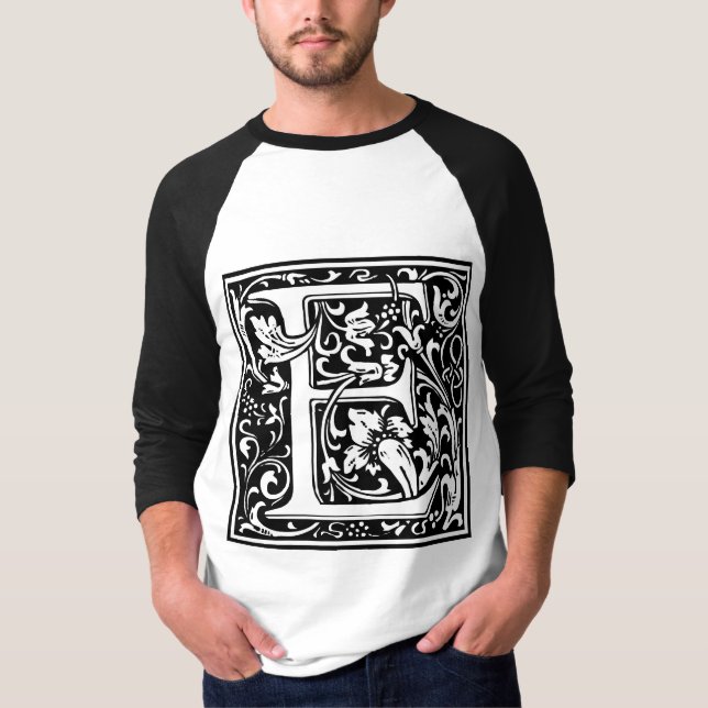 T-shirt William Morris Alphabet "E" (Frente)