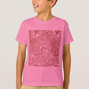 T-shirt William Morris Pink e Poppy Textile Patterno