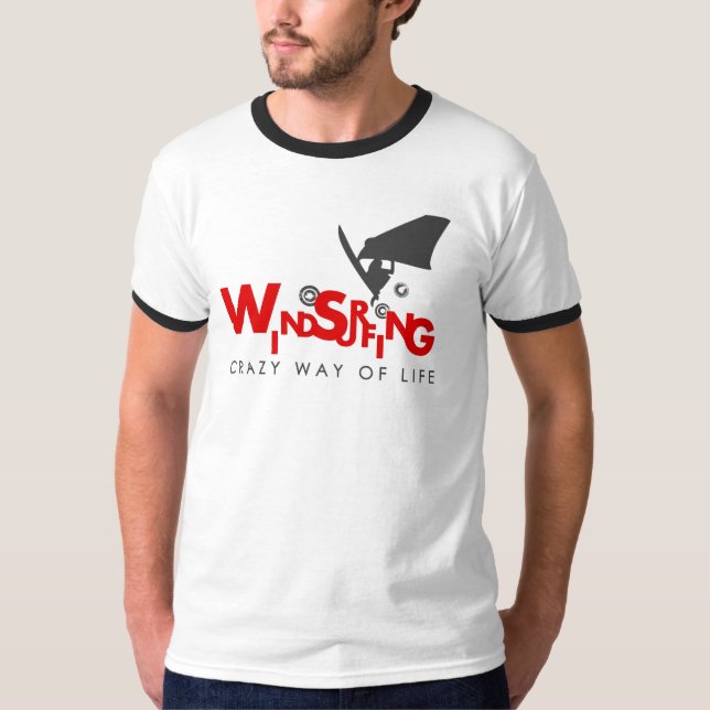 T-shirt Windsurfing para viciados windsurfing (Frente)