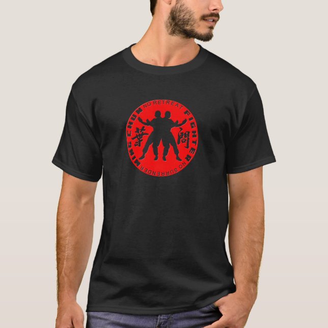 T-shirt Wing Chun Fighter "Sem Retirada Sem Renderização" (Frente)