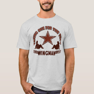 T-shirt Wingman que toma um para a equipe