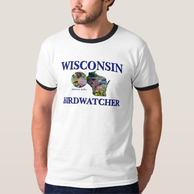 T-shirt Wisconsin Birdwatcher (Frente)