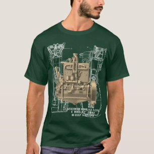 T-shirt Wisconsin Motor Milwaukee Wisconsin, motor a gás