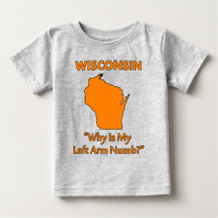 T-shirt Wisconsin - Por que meu braço esquerdo está dormen