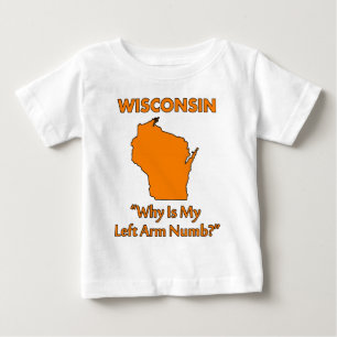 T-shirt Wisconsin - Por que meu braço esquerdo está dormen