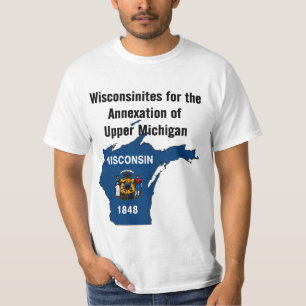 T-shirt Wisconsinites para a anexação de Michigan superior