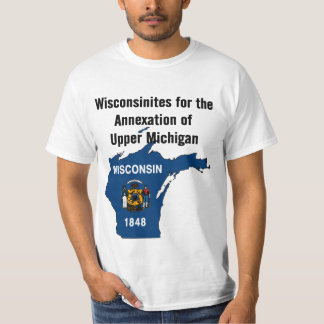 T-shirt Wisconsinites para a anexação de Michigan superior