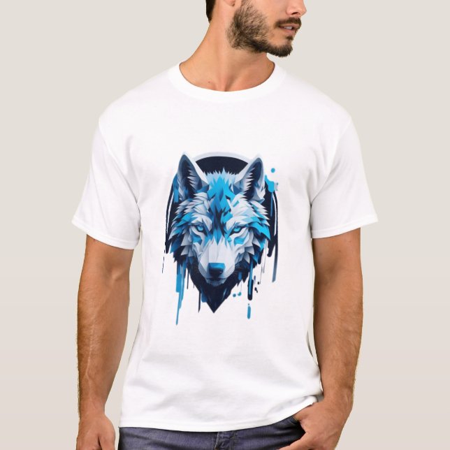 T-shirt with Wolf Design (Frente)