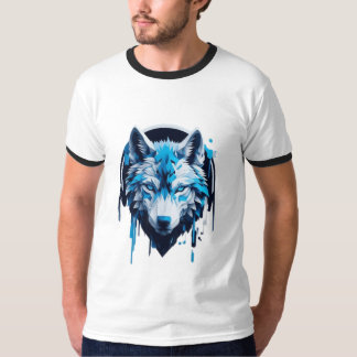 T-shirt with Wolf Design