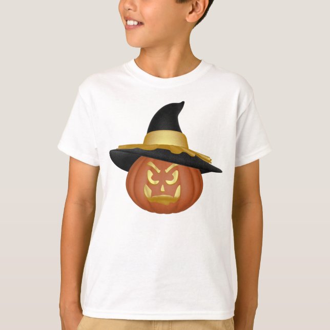 T-shirt WKRW Grinning Jack O Lanterna Halloween (Frente)