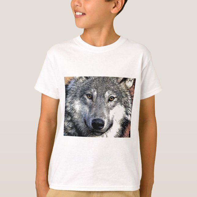 T-shirt Wolf Eyes Trabalho de arte (Frente)