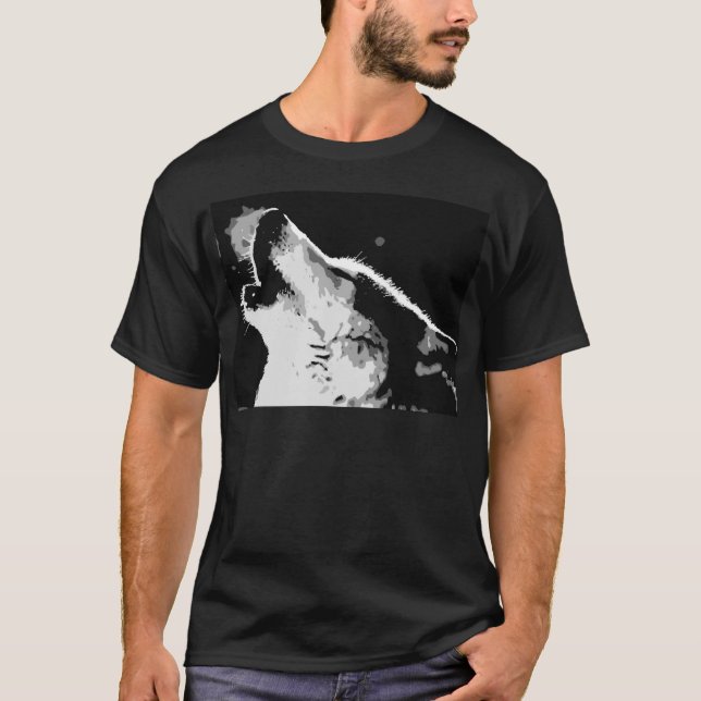 T-shirt Wolf Howling (Frente)