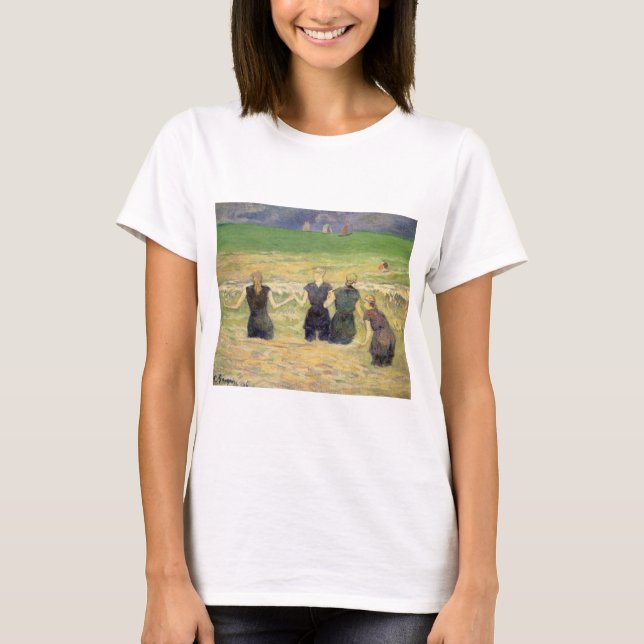 T-shirt Women Bathing Dieppe por Paul Gauguin (Frente)