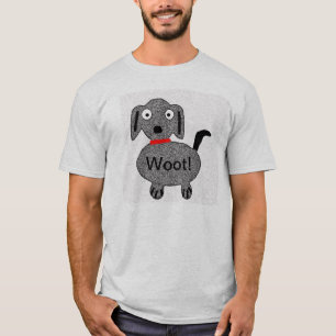 T-shirt Woot! O Tshirt dos homens do filhote de cachorro