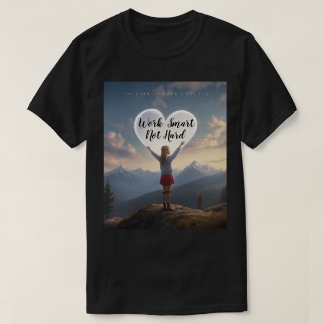 T-Shirt Work Smart not Duro (Frente do Design)