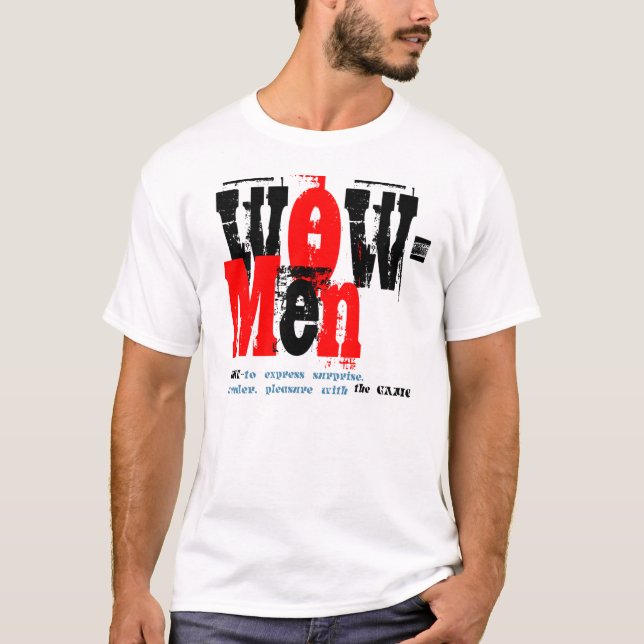 T-shirt Wow??? Significa algo como "bem, uau! " (Frente)