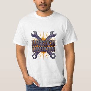 T-Shirt Wrench Warrior - Crachá de chave inglesa