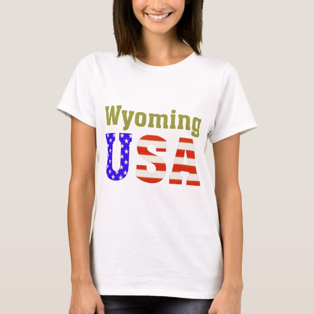 T-shirt Wyoming EUA! (Frente)