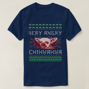 T-shirt "X-Mas feio engraçado da chihuahua muito irritada"