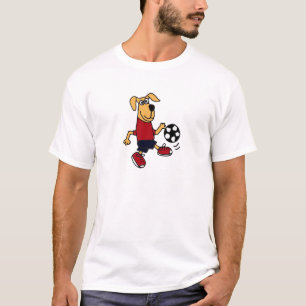 T-shirt XX- cão engraçado que joga o futebol