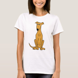 T-shirt XX- desenhos animados engraçados do cão do galgo