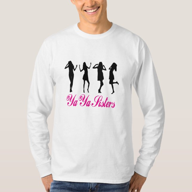 T-shirt Ya Ya Sisters Unisex Long Sleeve Tee (rosa) (Frente)