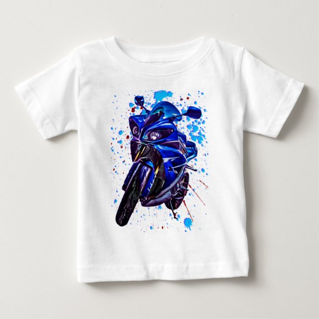T-shirt Yamaha YZF R1 Art Impressão (Frente)