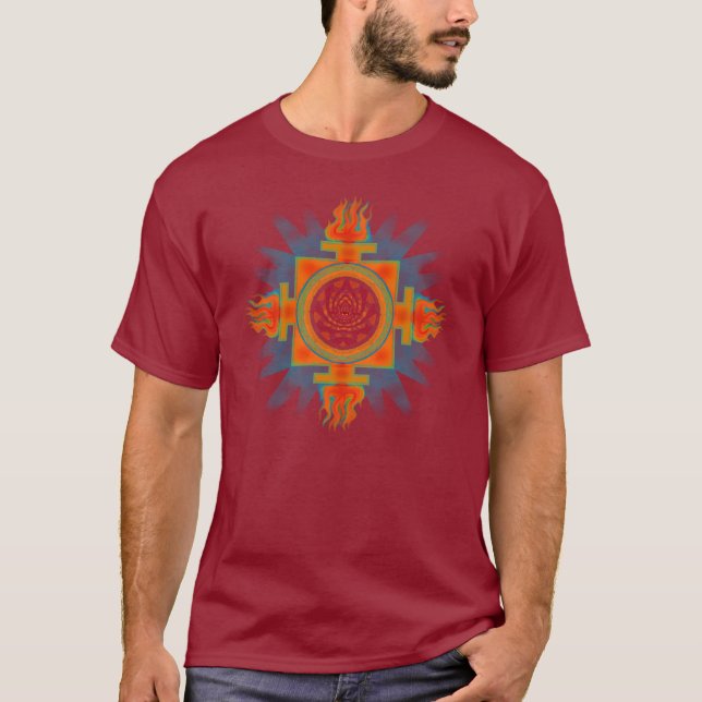 T-shirt Yantra do Fogo-Lotus-Olho (Frente)
