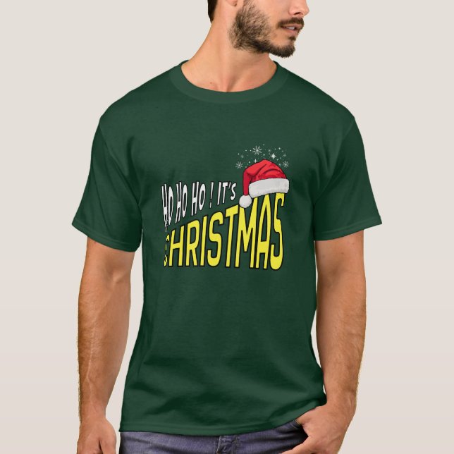 T-Shirt : Yay! It's Christmas (green) (Frente)