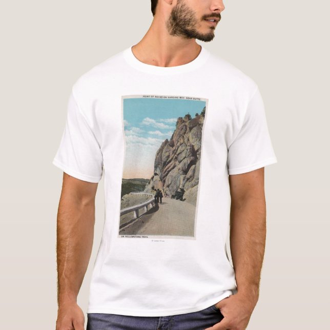 T-shirt Yellowstone, WYVacationers, carro velho, perto (Frente)