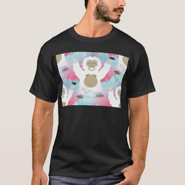 T-shirt yeti rosa (Frente)