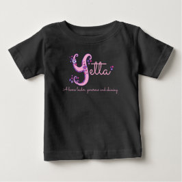 T-shirt Yetta Meninas nomeiam "Y monograma"