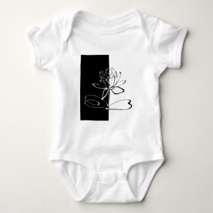 T-shirt Yin Yang Black White Lotus Blossom