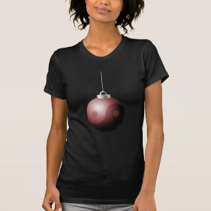 T-shirt Yin Yang Christmas Ball em vermelho