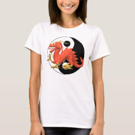 T-shirt Yin-yang Red Dragon