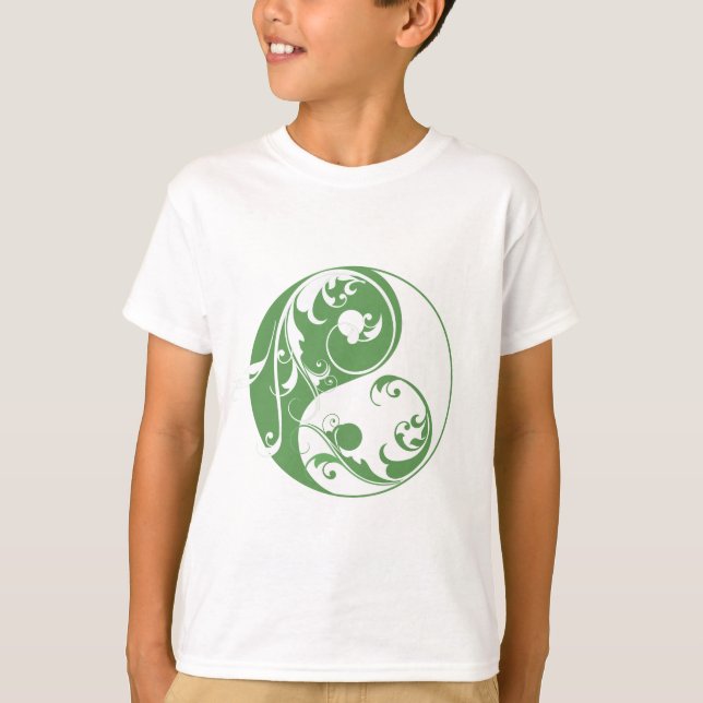 T-shirt Yin & Yang Rolante (verde) (Frente)