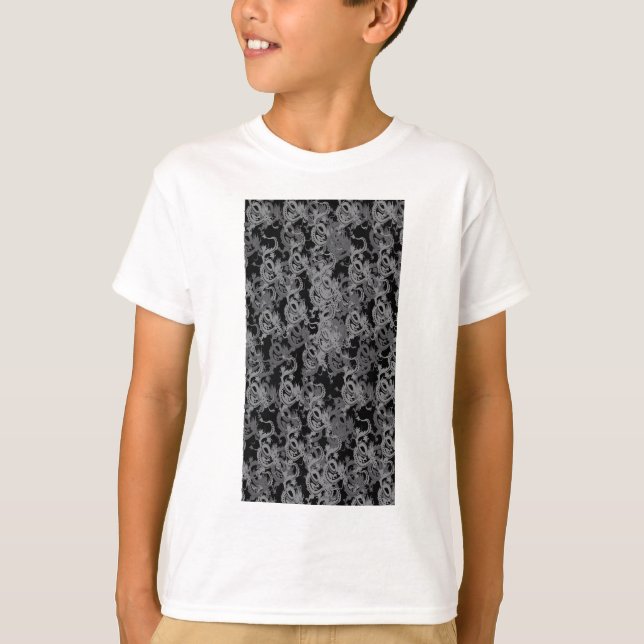 T-shirt Ying Yang Cinzas Dragon (Frente)