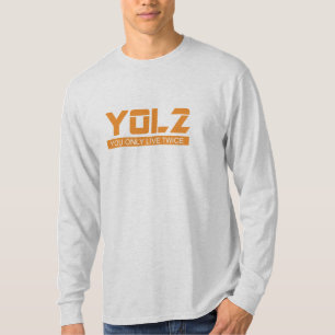 T-shirt YOL2 você vive somente duas vezes laranja das
