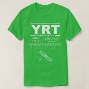 T-shirt YRT-Shirt do Aeroporto de Entrada de Rankin