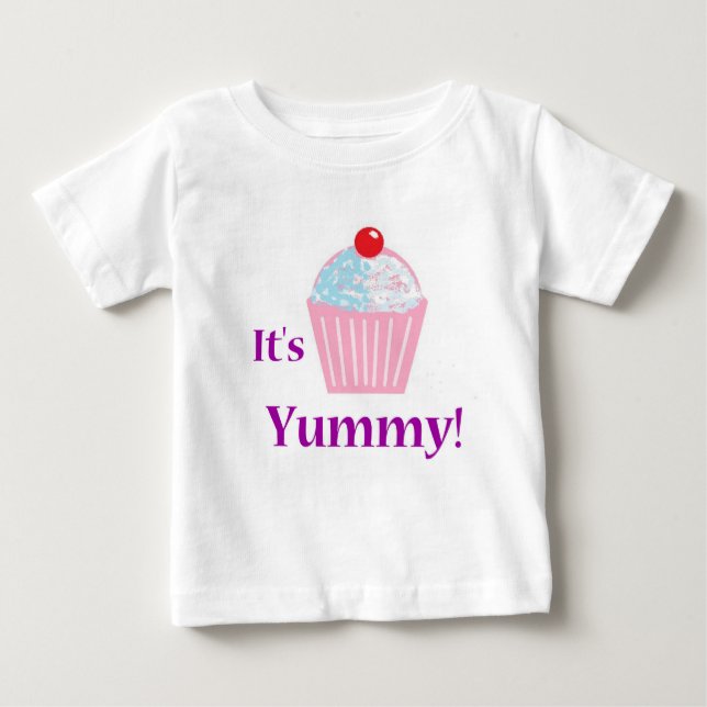 T-shirt Yummy Cupcake Toddler Longsleeve (Frente)