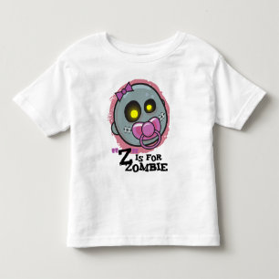 T-shirt "Z" é para Zombie com Meninas Pacificadoras Toddle