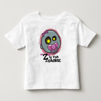 T-shirt "Z" é para Zombie com Meninas Pacificadoras Toddle
