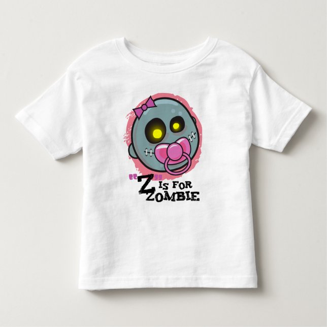 T-shirt "Z" é para Zombie com Meninas Pacificadoras Toddle (Frente)