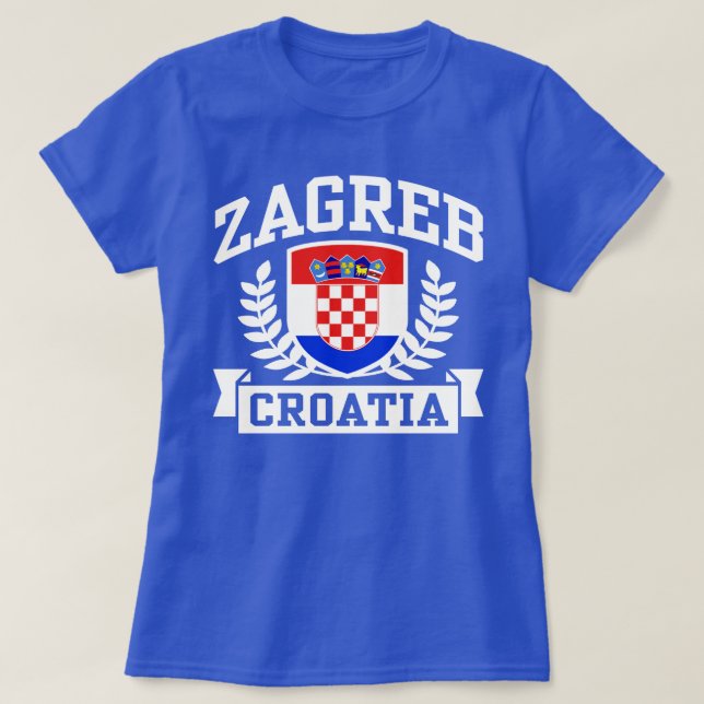 T-shirt Zagreb Croácia (Frente do Design)