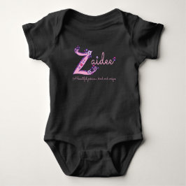 T-shirt Zaidee Girl Z nome que significa roupa de bebê per