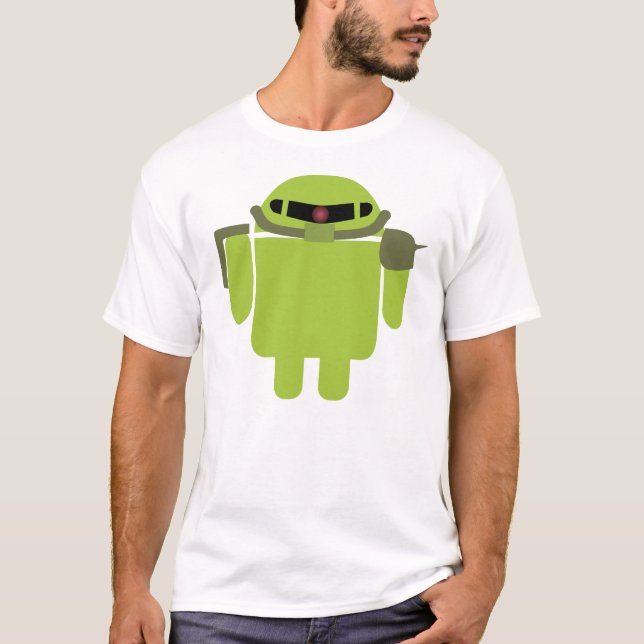 T-shirt Zakudroid (branco) (Frente)