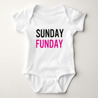 T-shirt Zazzle Sunday Funday Baby One Piece