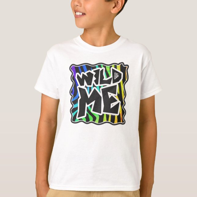 T-shirt Zebra Black e Rainbow Wild Me (Frente)